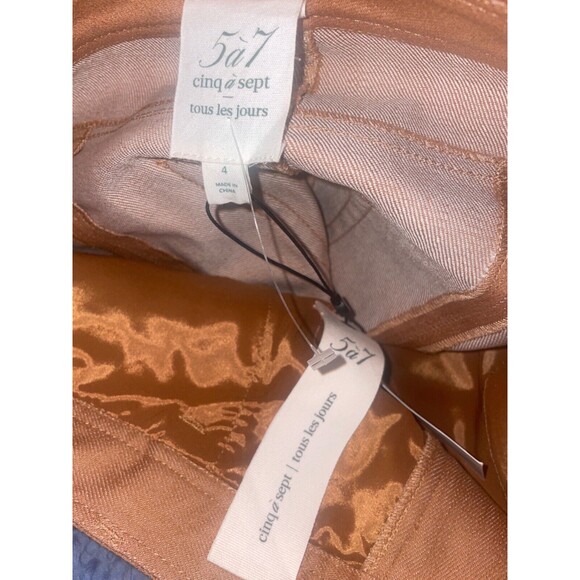 Cinq à Sept Shannon Flare Leg Pants size 4 NWT Chestnut Brown - Picture 8 of 11